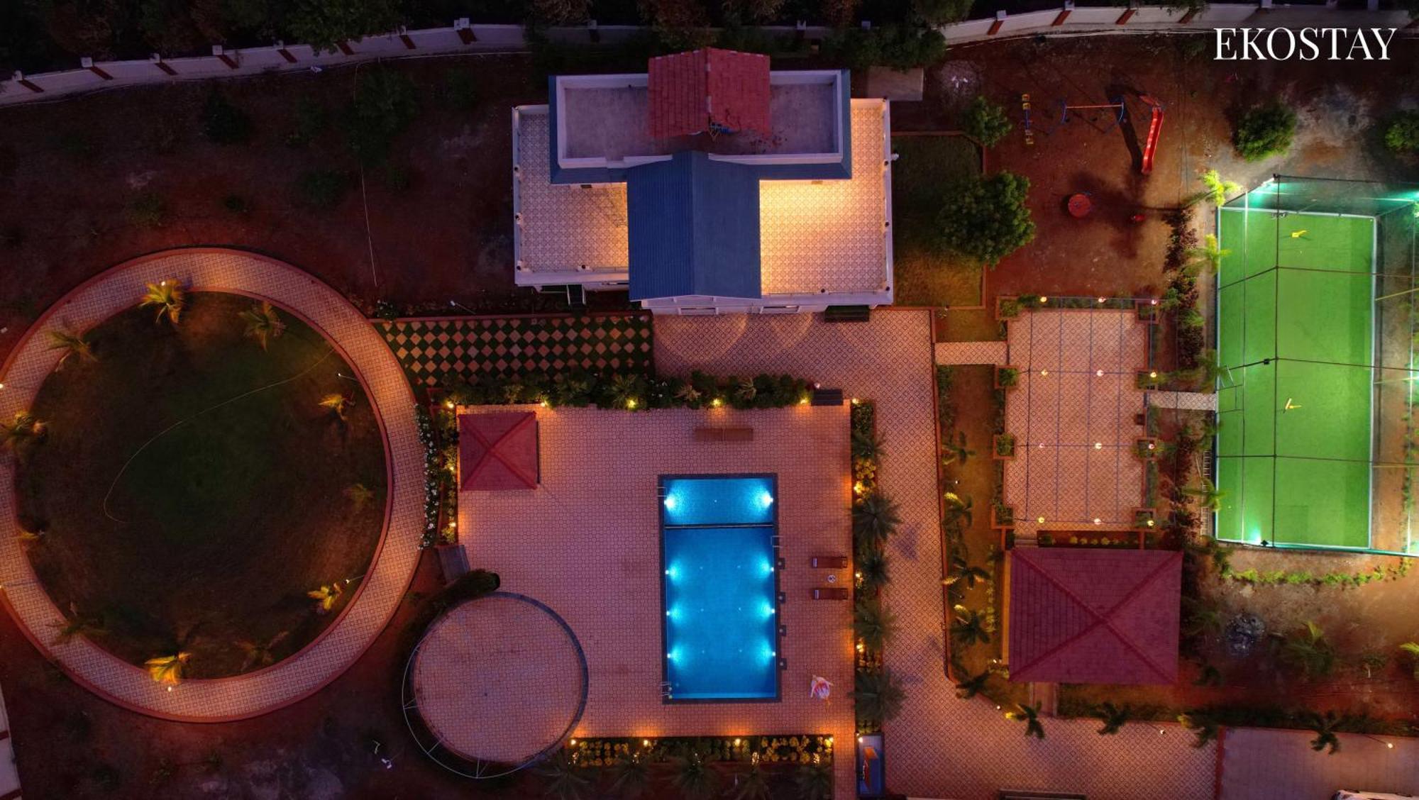 Ekostay Gold Palm Estate I Cricket Turf I Rain Dance I 2 Acre Property كارجات المظهر الخارجي الصورة